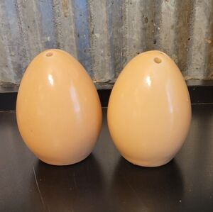 Large brown eggs salt & pepper